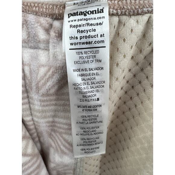NEW PATAGONIA WOMEN'S MICRO D SOFT FLEECE JOGGER SIZE XL - SNOW BEAN / NATURAL - Picture 10 of 12